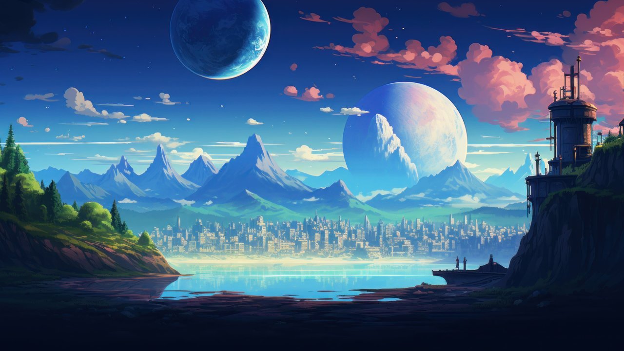 Fantasy Pixel World 4K Wallpaper