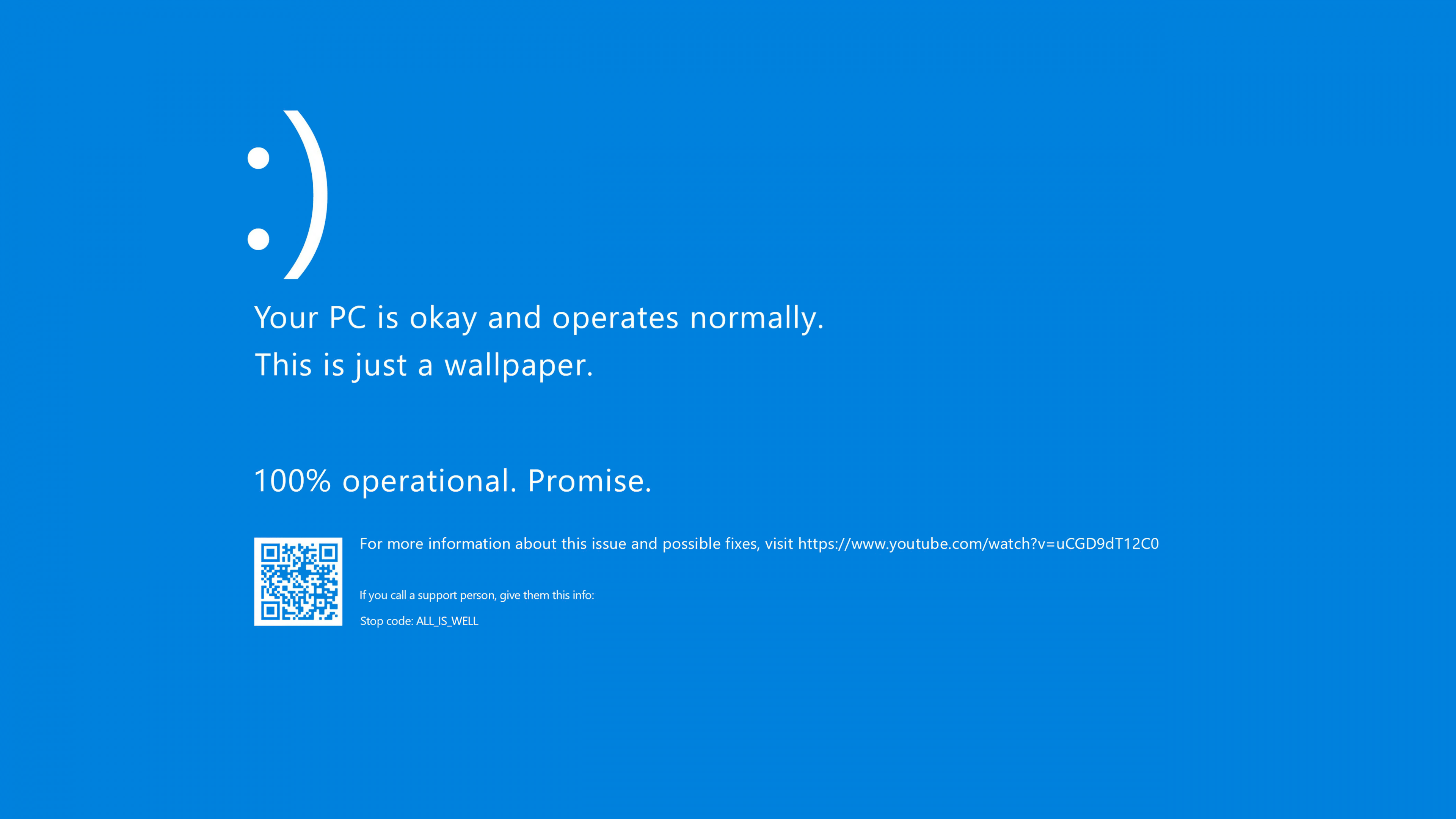 Blue Screen Of Death BSoD 4K Wallpaper