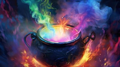 Halloween Magical Potion 4K Wallpaper