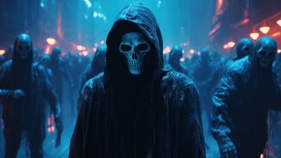 Halloween Neon Infused Spookfest 4K Wallpaper