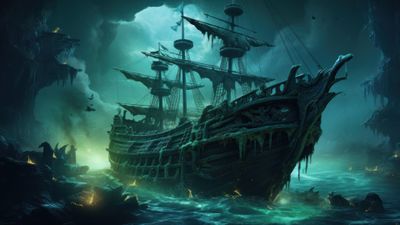 Halloween Ghost Ship 4K Wallpaper