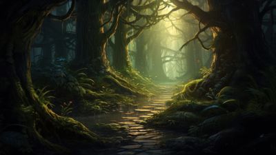 Mysterious Forest 4K Wallpaper