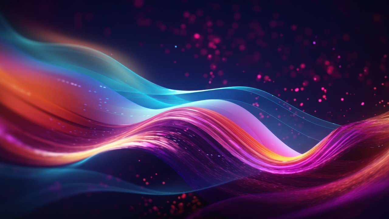 Abstract Glowing Layers 4K Wallpaper
