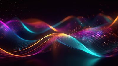 Abstract Colorful Glowing Layers 4K Wallpaper