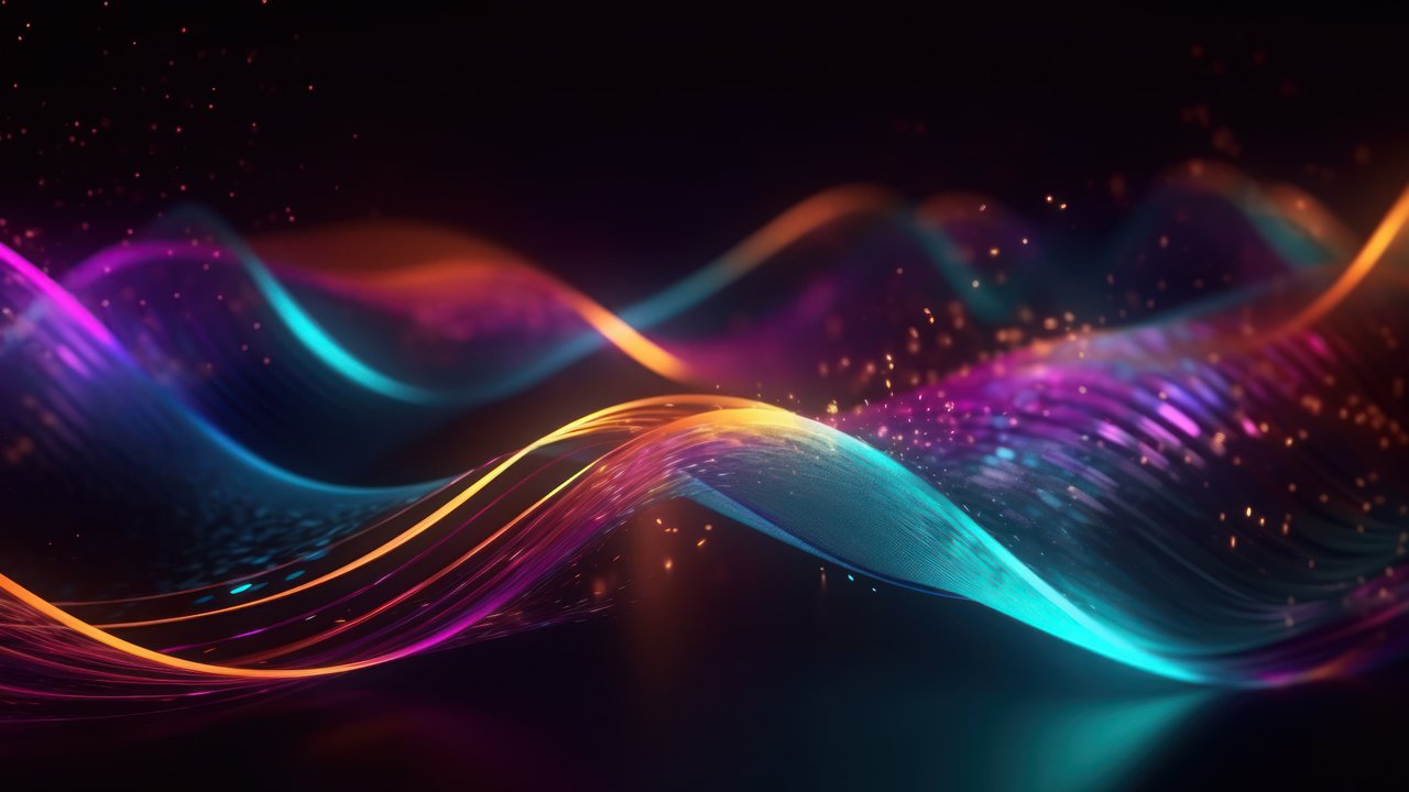 Abstract Colorful Glowing Layers 4K Wallpaper
