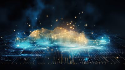 Digital Technologic Futuristic Background 4K Wallpaper