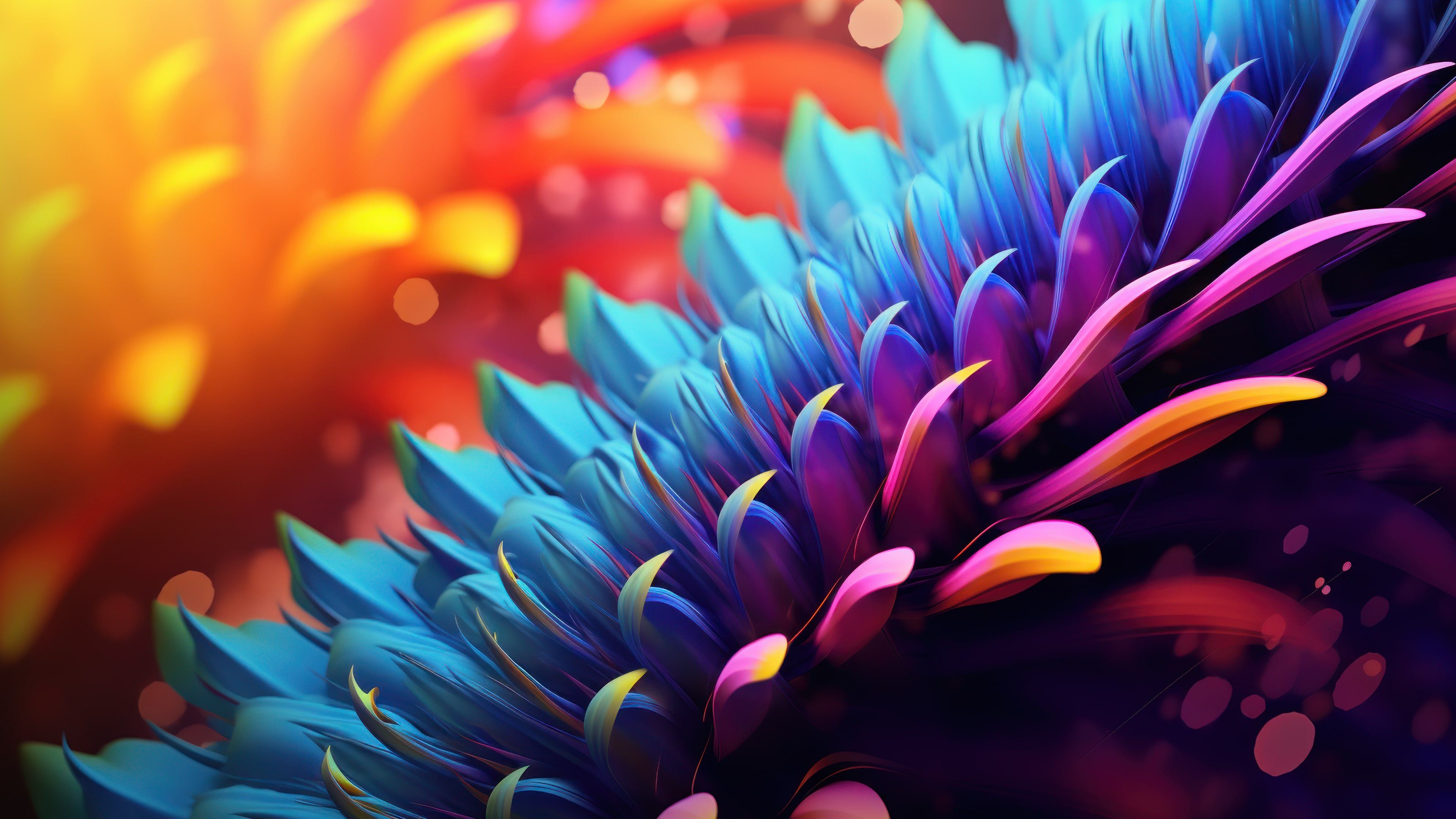 Colorful Floral Bloom 4K Wallpaper