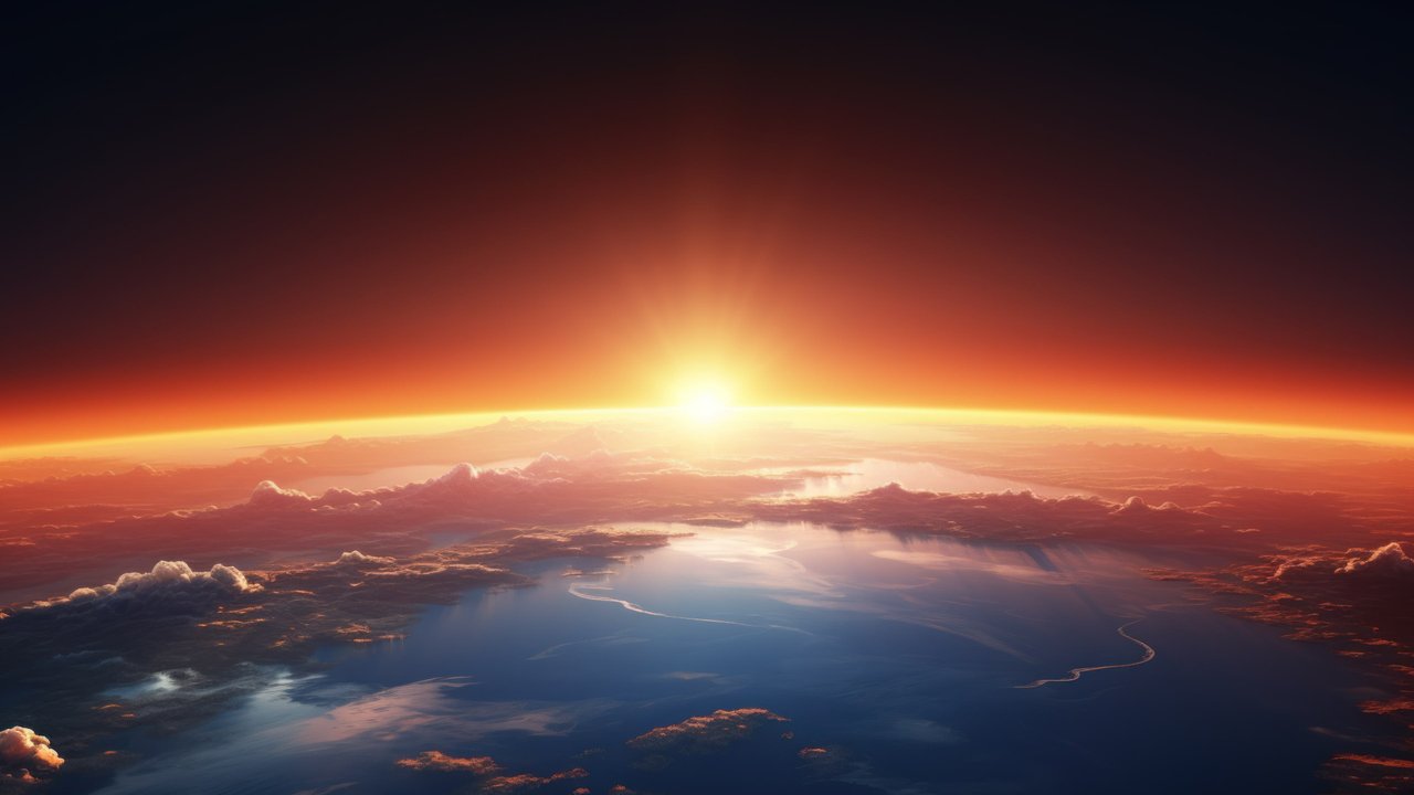 Sunrise Over Earth's Horizon 4K Wallpaper