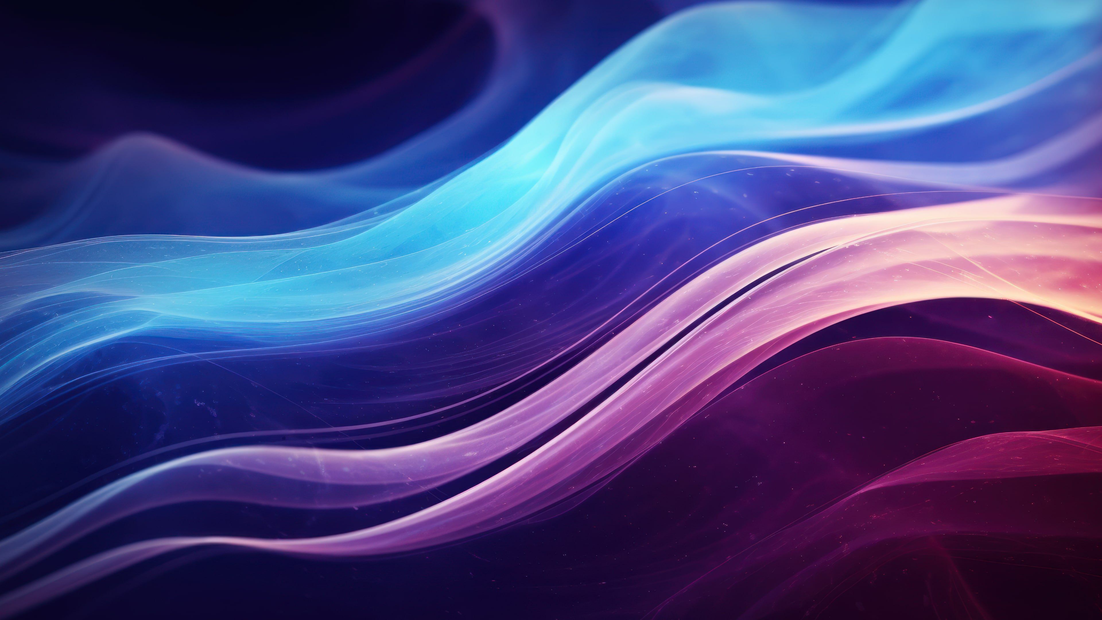 Abstract Gradient Glowing Layers 4K Wallpaper
