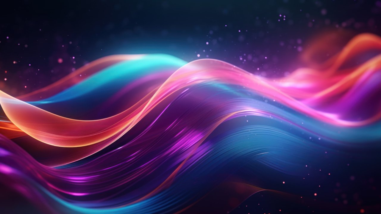 Abstract Neon Layers 4K Wallpaper
