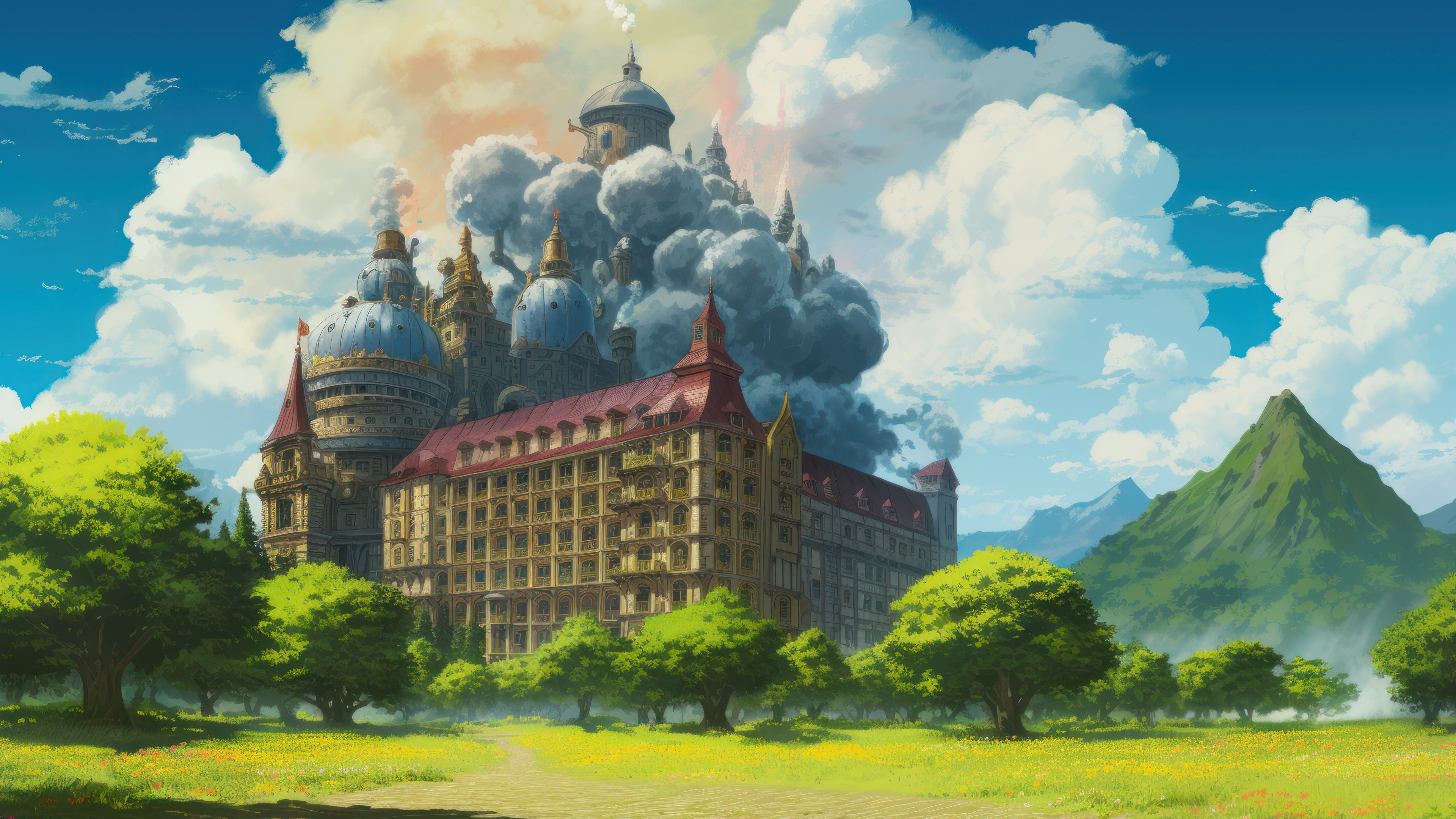 Howl's Moving Castle 4K Wallpaper