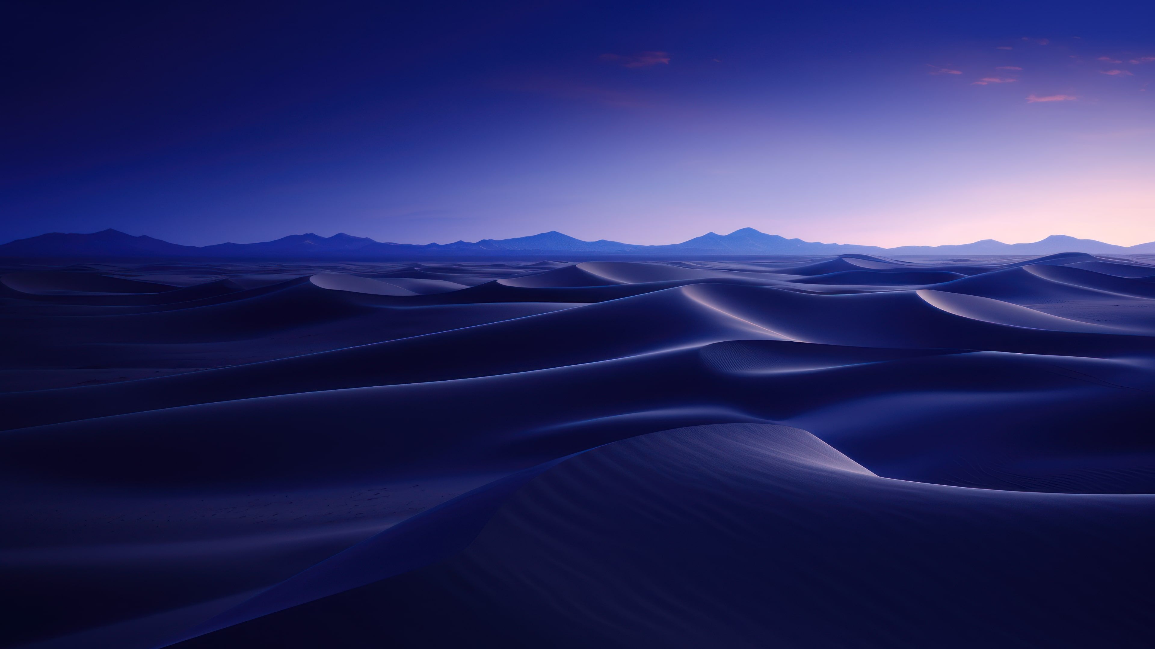 Dark Night Sand Dunes 4K Wallpaper