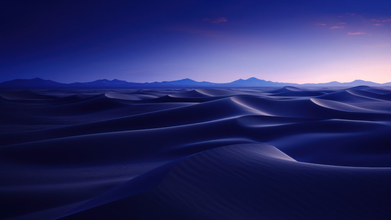 Dark Night Sand Dunes 4K Wallpaper