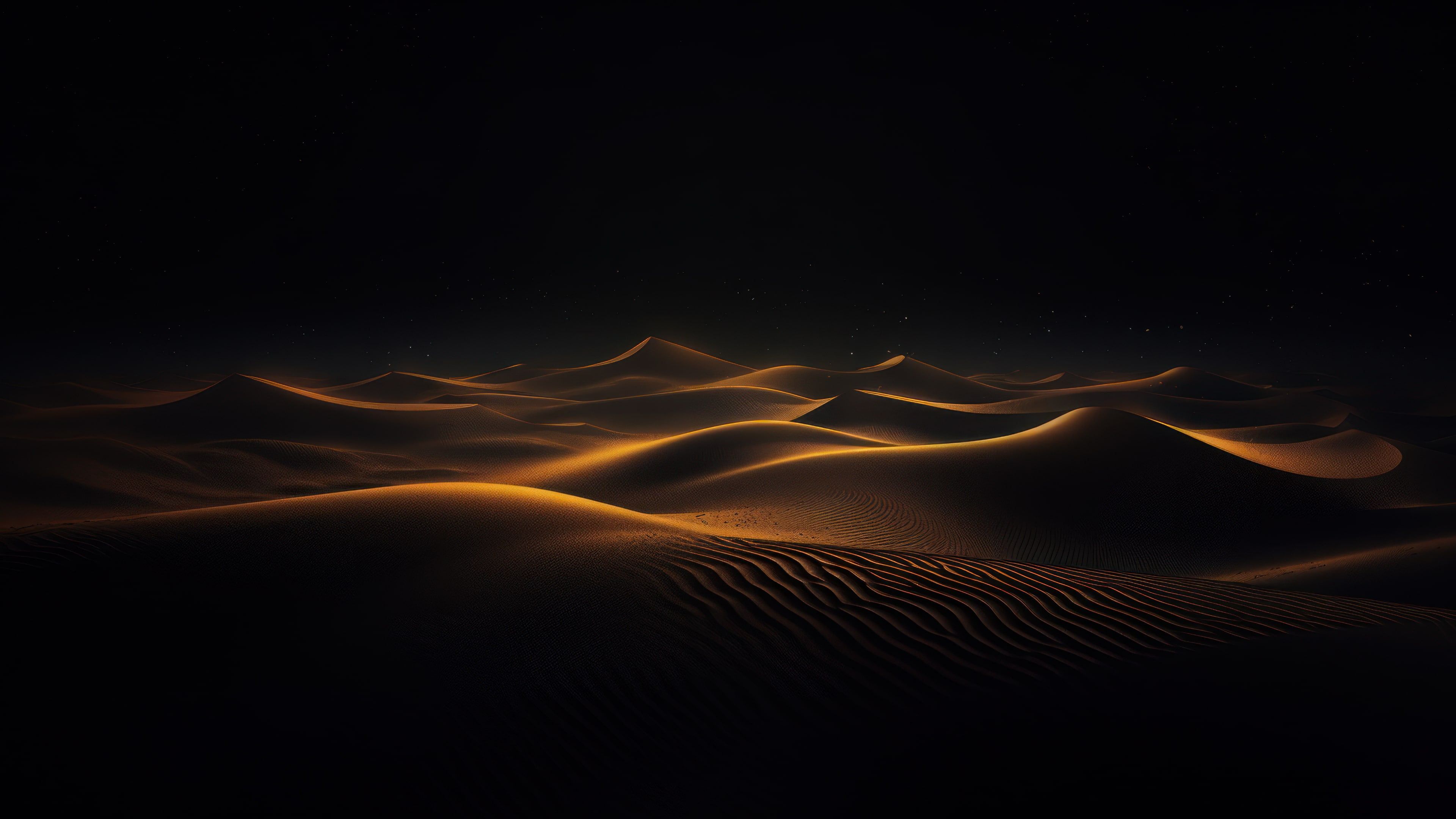 Deep Yellow Desert 4K Wallpaper