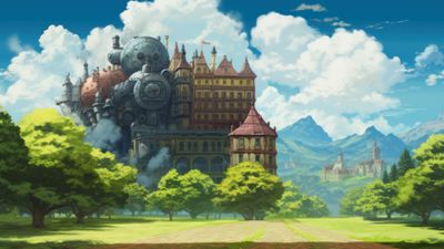 Howl's Moving Castle Inspired 4K Wallpaper
