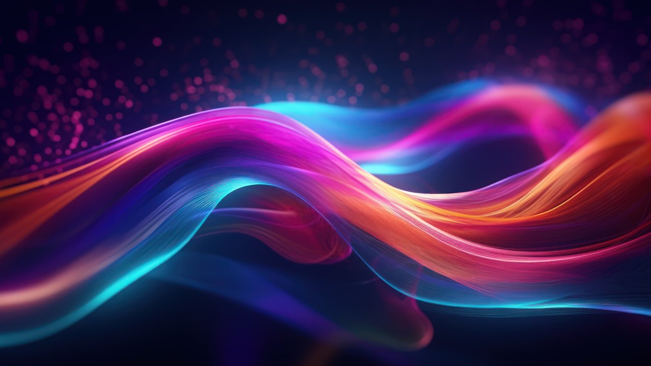 Abstract Neon Layers 4K Wallpaper