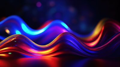 Glowing Neon Layers 4K Wallpaper