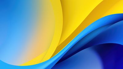 Abstract Yellow Blue Background 4K Wallpaper