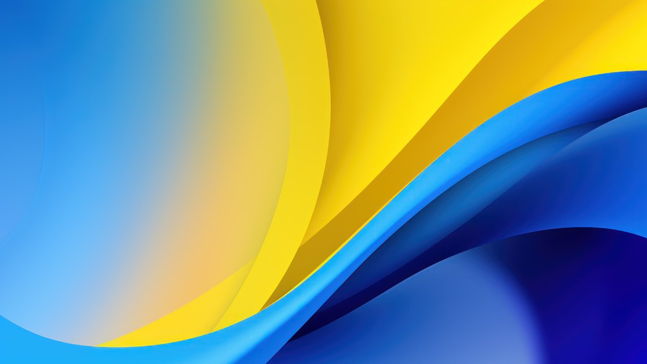 Abstract Yellow Blue Background 4K Wallpaper