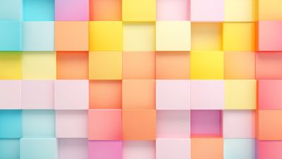 Abstract Geometric Pastel Colors 4K Wallpaper