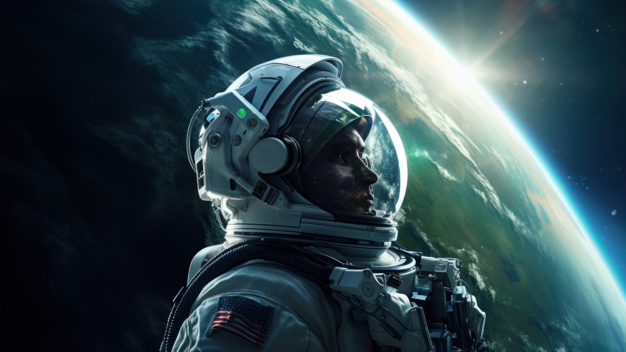 Astronaut Floating Over Earth 4K Wallpaper
