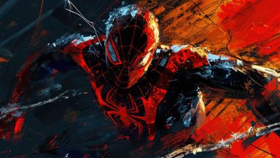 Dynamic Spider Man Painting 4K Wallpaper