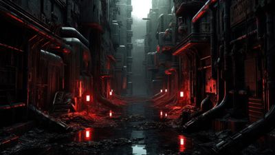 Dark Cyberpunk Underworld 4K Wallpaper