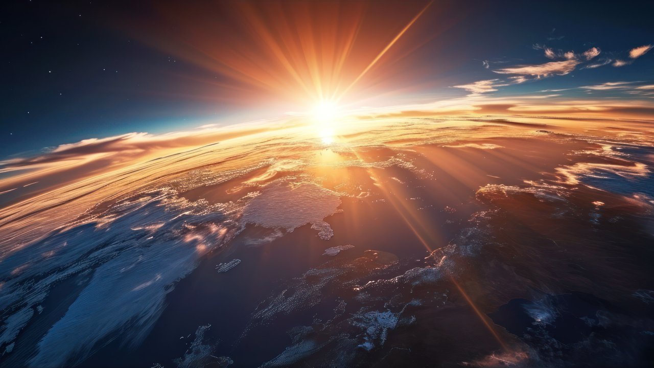 Sunrise Over Earth's Horizon 4K Wallpaper
