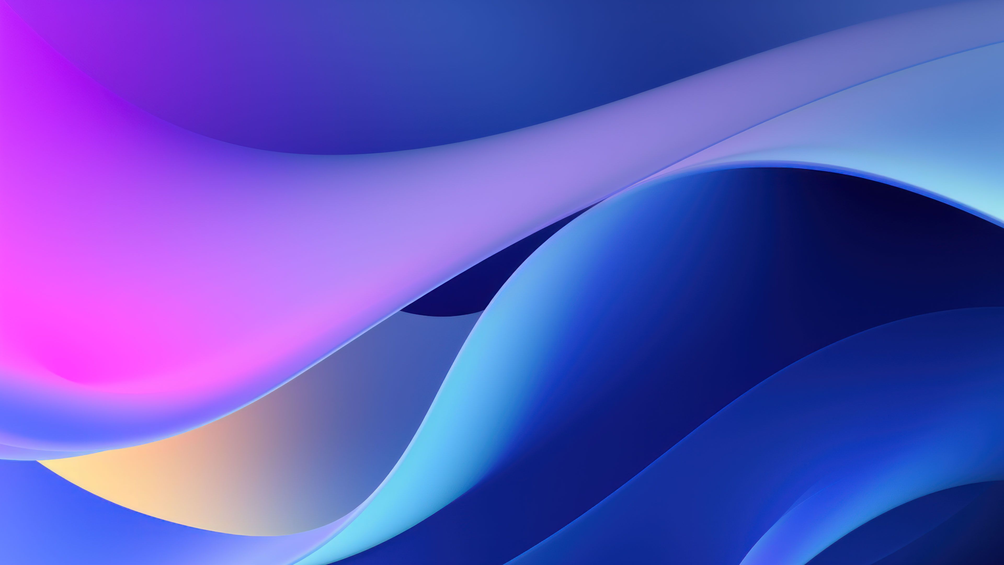 Abstract Glass Waves 4K Wallpaper