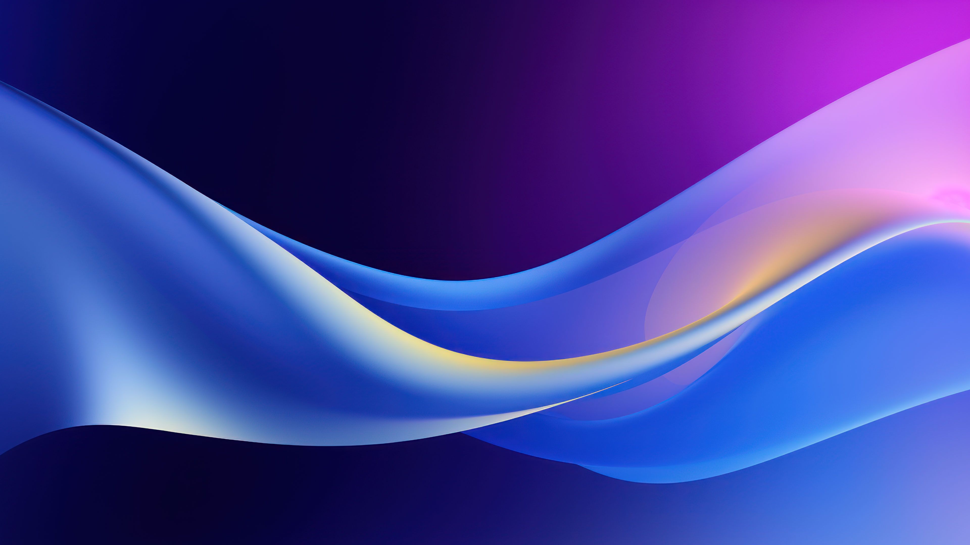 Abstract Purple Gradient Waves 4K Wallpaper
