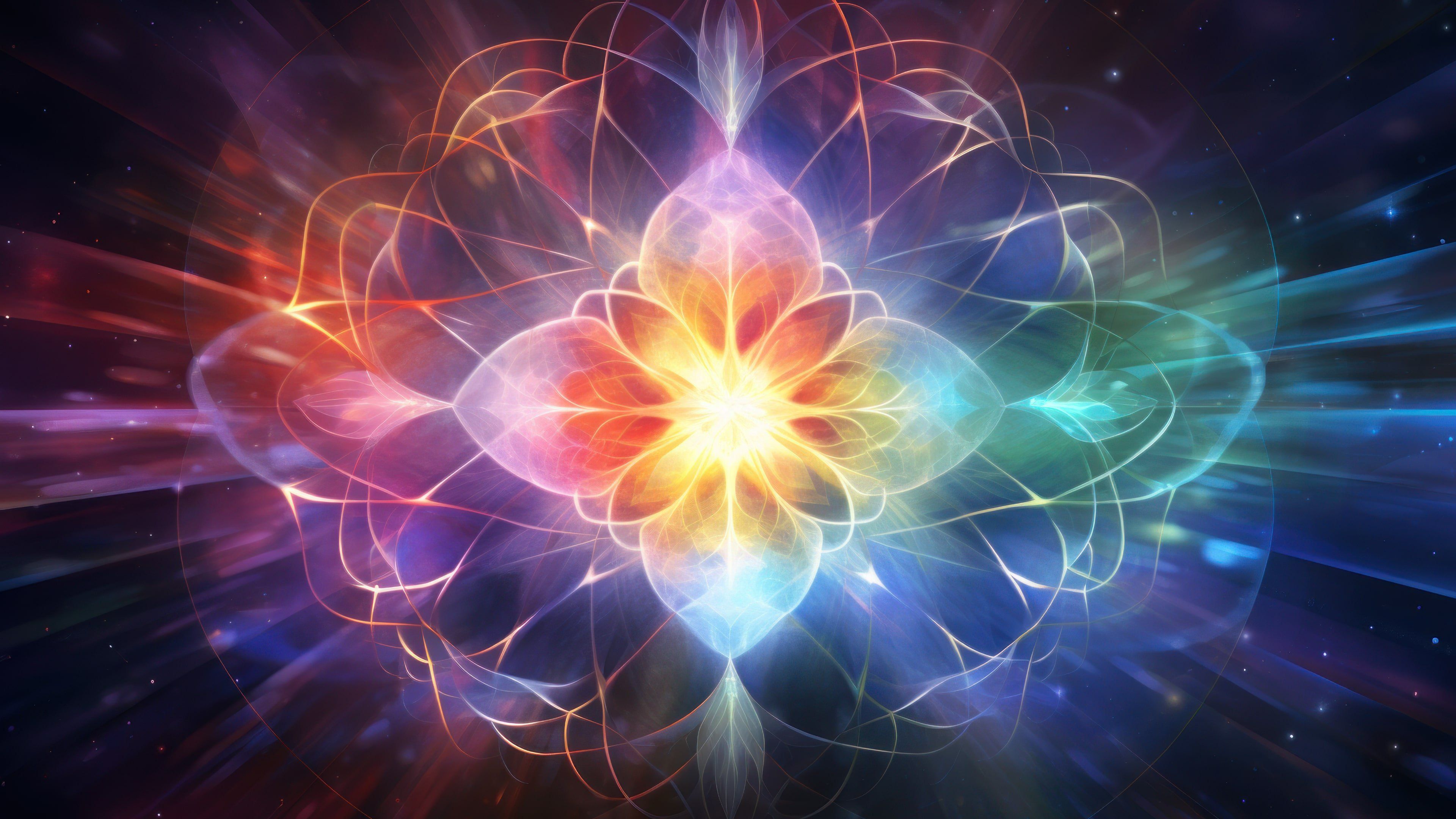 Colorful Shining Heart 4K Wallpaper