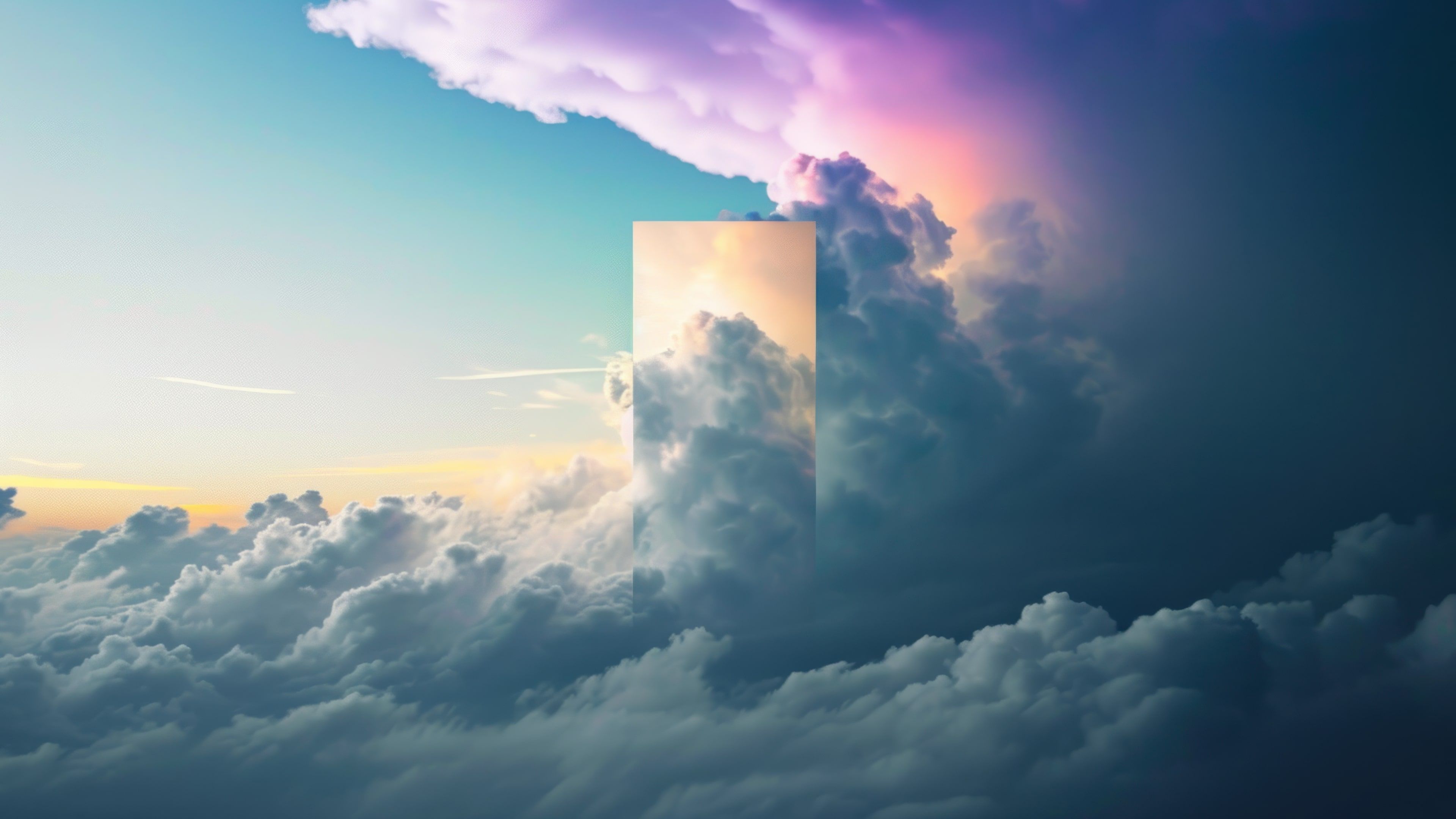 Minimalist Peaceful Clouds 4K Wallpaper