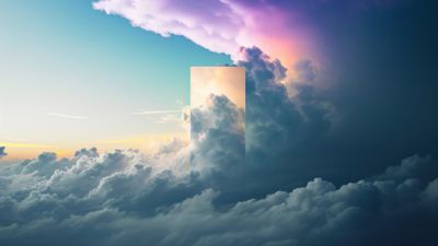 Minimalist Peaceful Clouds 4K Wallpaper