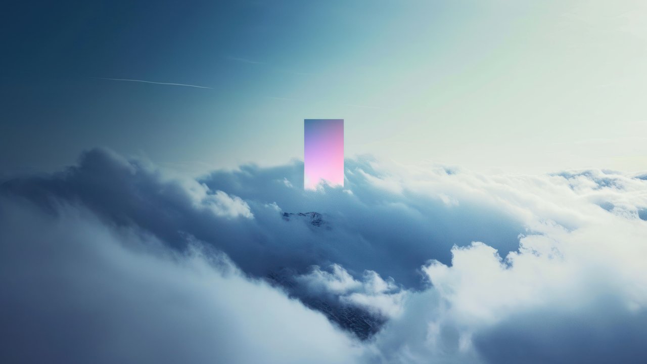 Minimalist Sky Clouds 4K Wallpaper