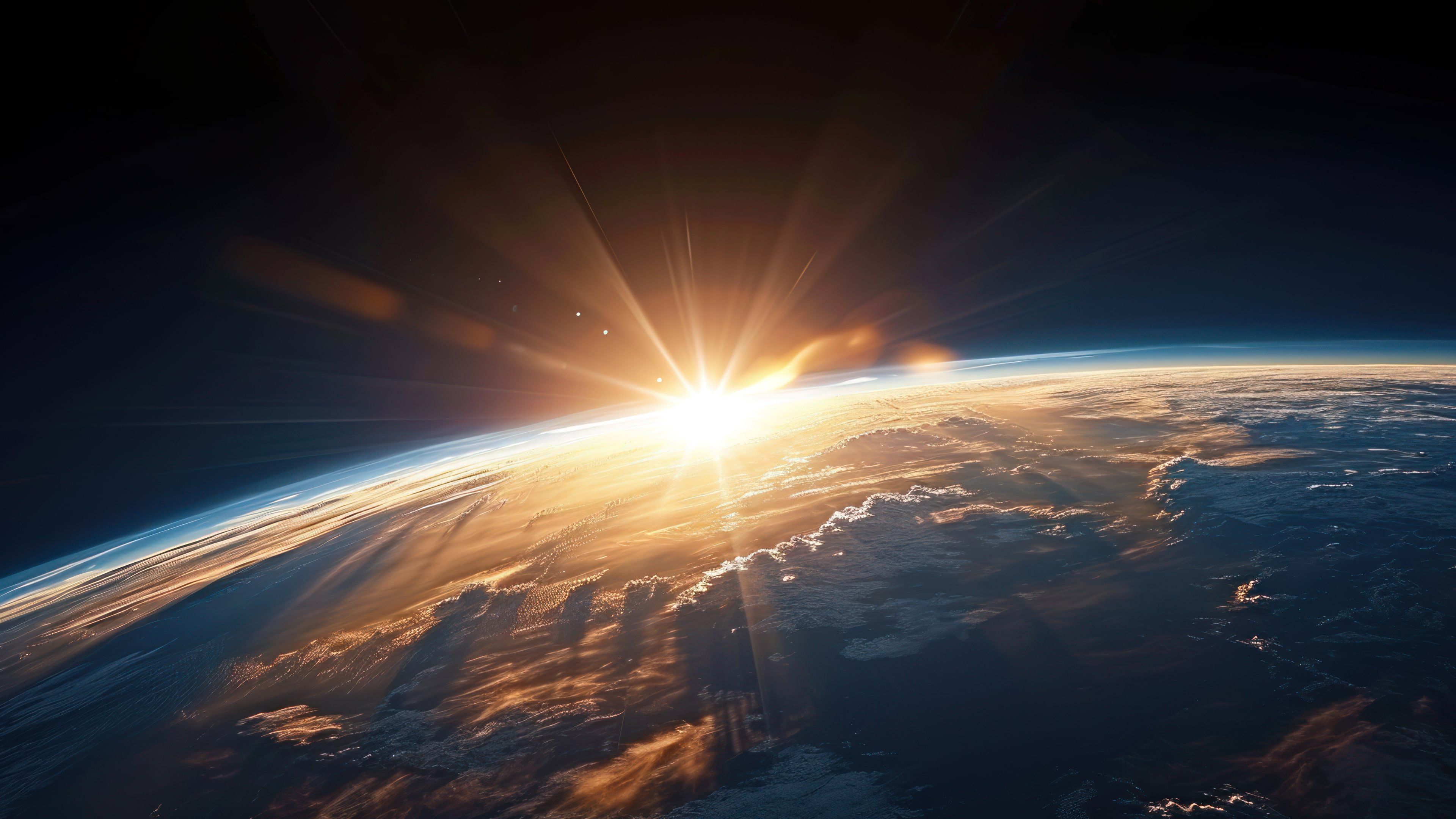 Sunrise Over Planet Earth 4K Wallpaper