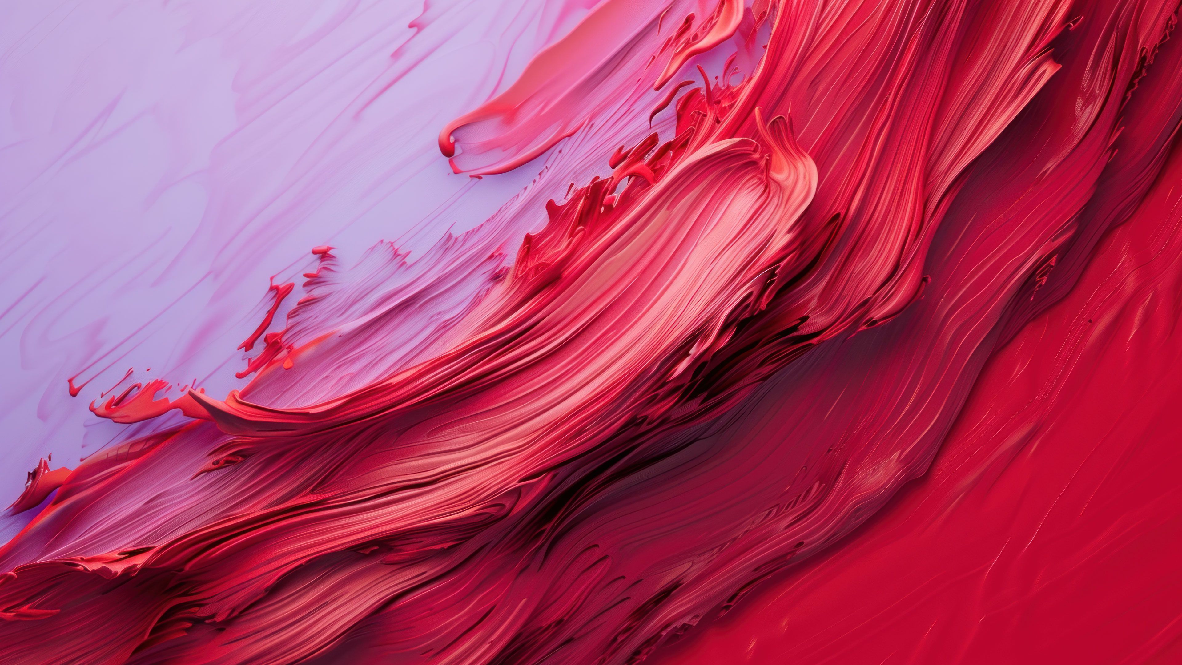 Abstract Pink Brushstrokes 4K Wallpaper