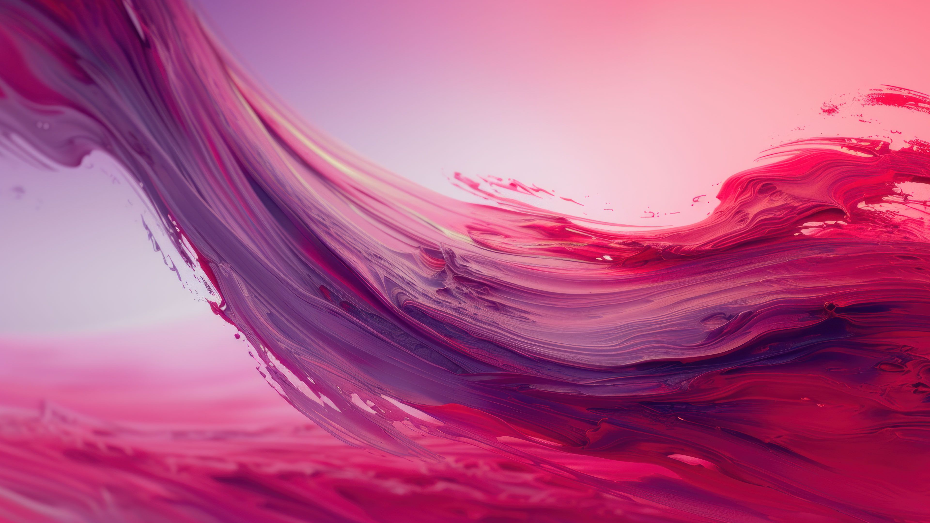 Abstract Pink Brushstroke Layers 4K Wallpaper