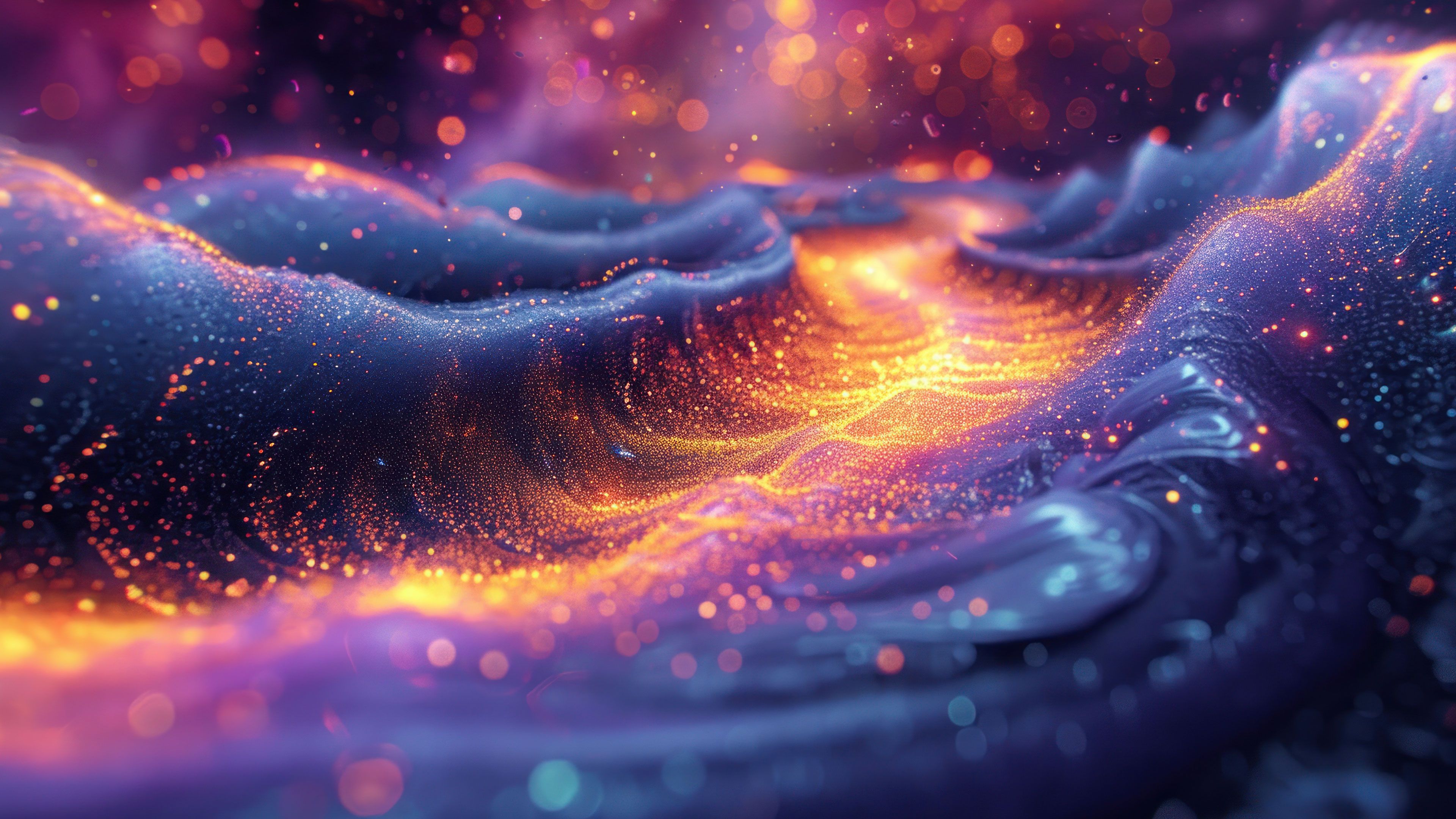Colorful Liquid Waves 4K Wallpaper