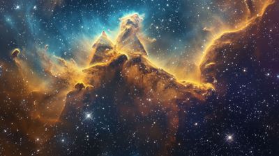 Nebula Starry Night NASA 4K Wallpaper