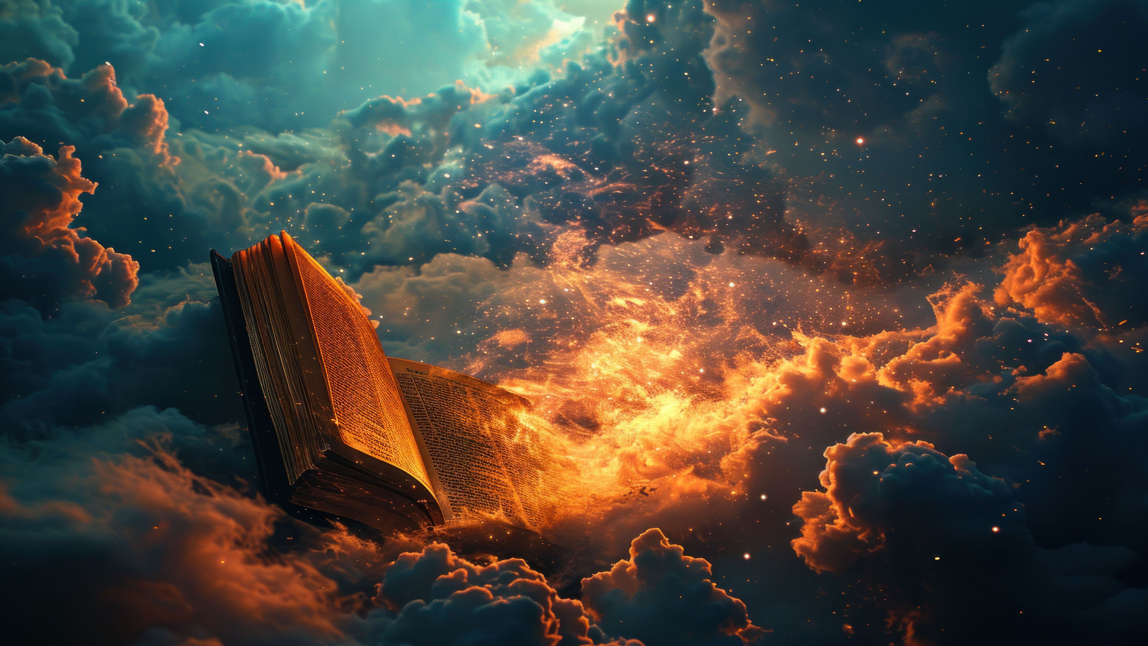 Book Of Wonders Above Clouds 4K Wallpaper