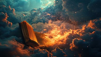 Book Of Wonders Above Clouds 4K Wallpaper
