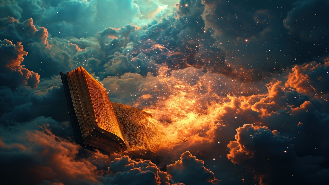 Book Of Wonders Above Clouds 4K Wallpaper