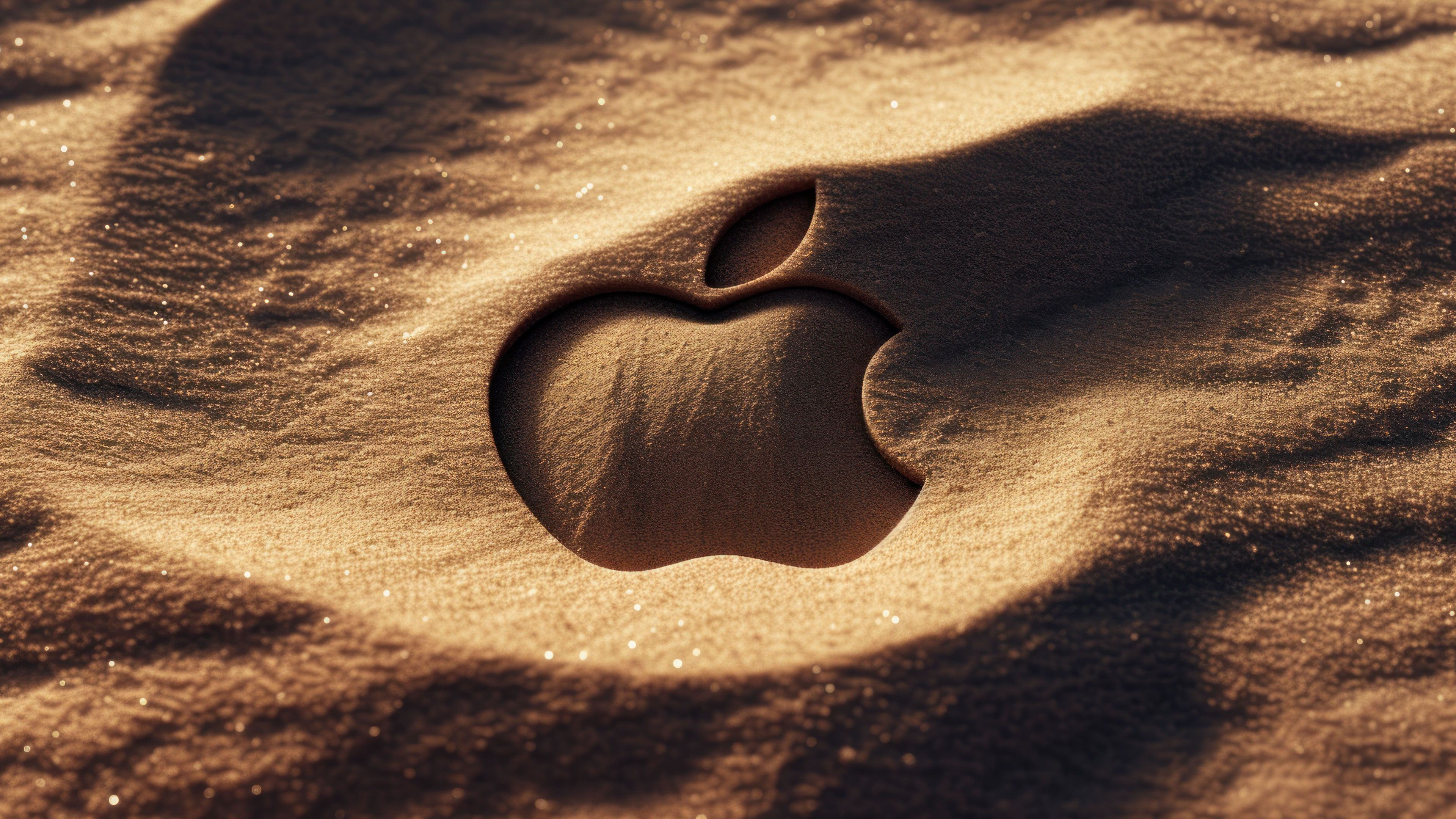 Sand Apple Logo 4K Wallpaper