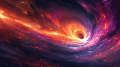 Vibrant Space Vortex 4K Wallpaper