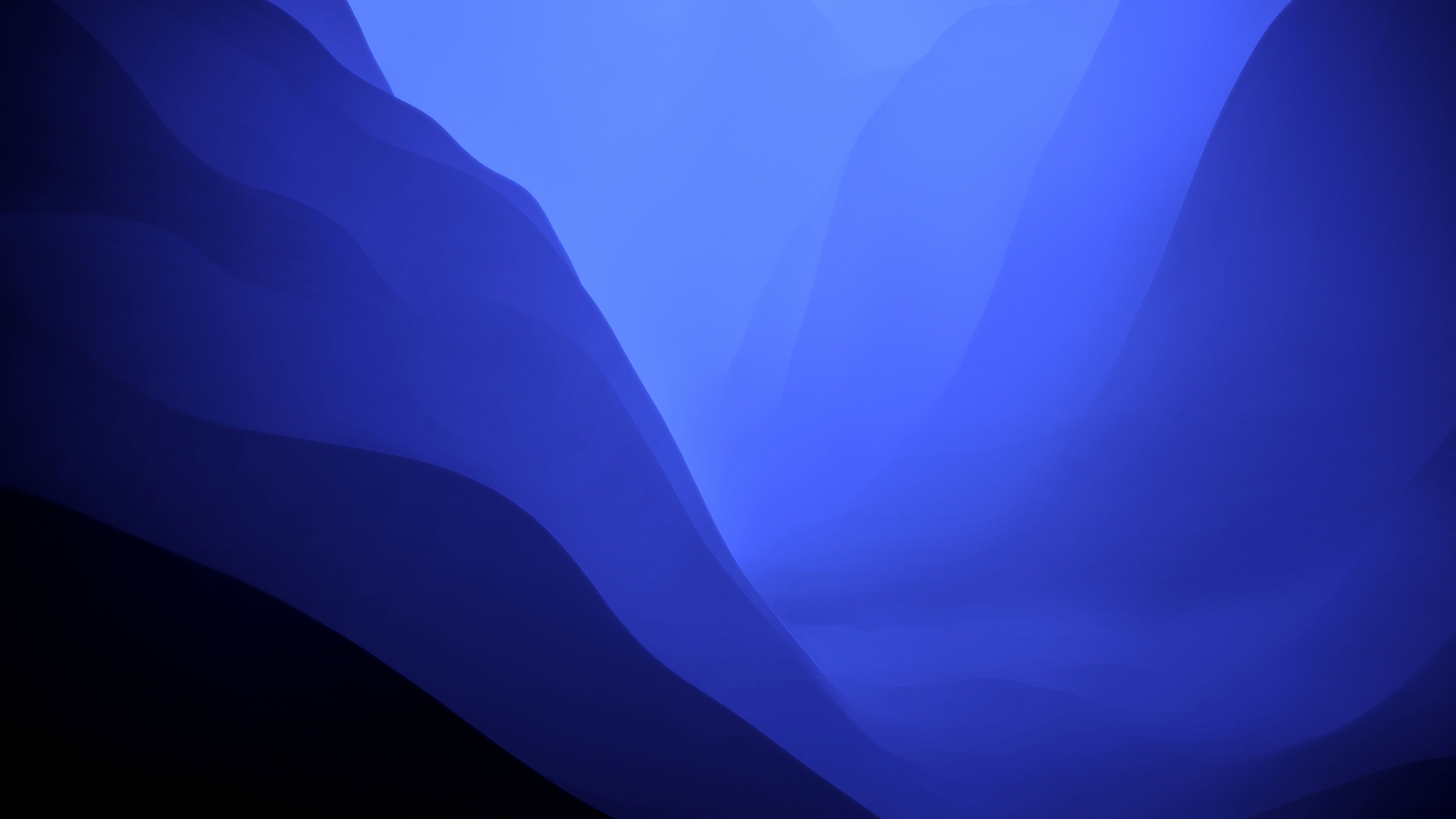 macOS Monterey Dark Blue 4K Wallpaper