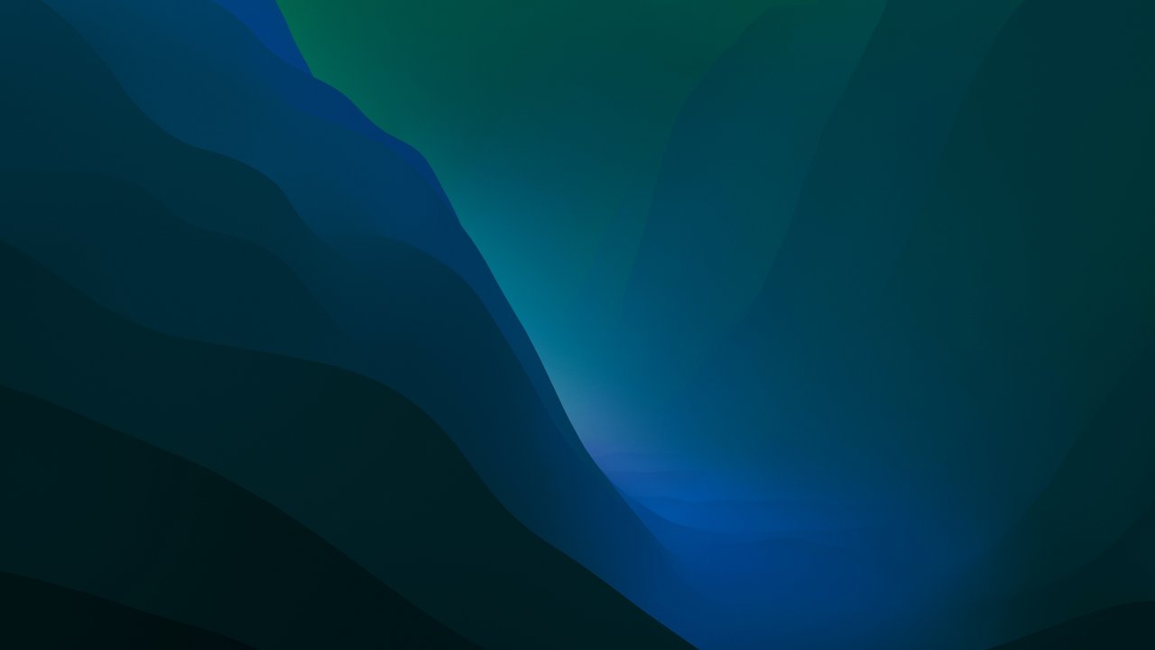 macOS Monterey Dark Green 4K Wallpaper