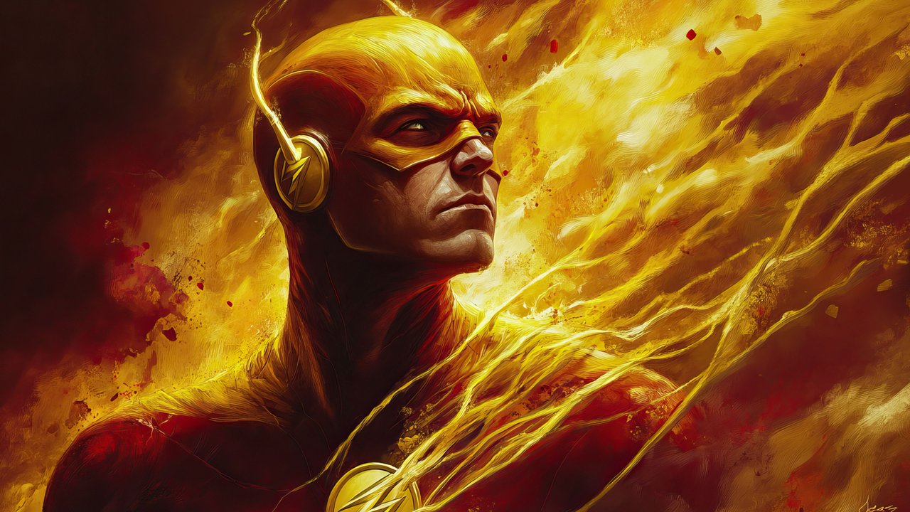 DC Flash Superhero Portrait 4K Wallpaper