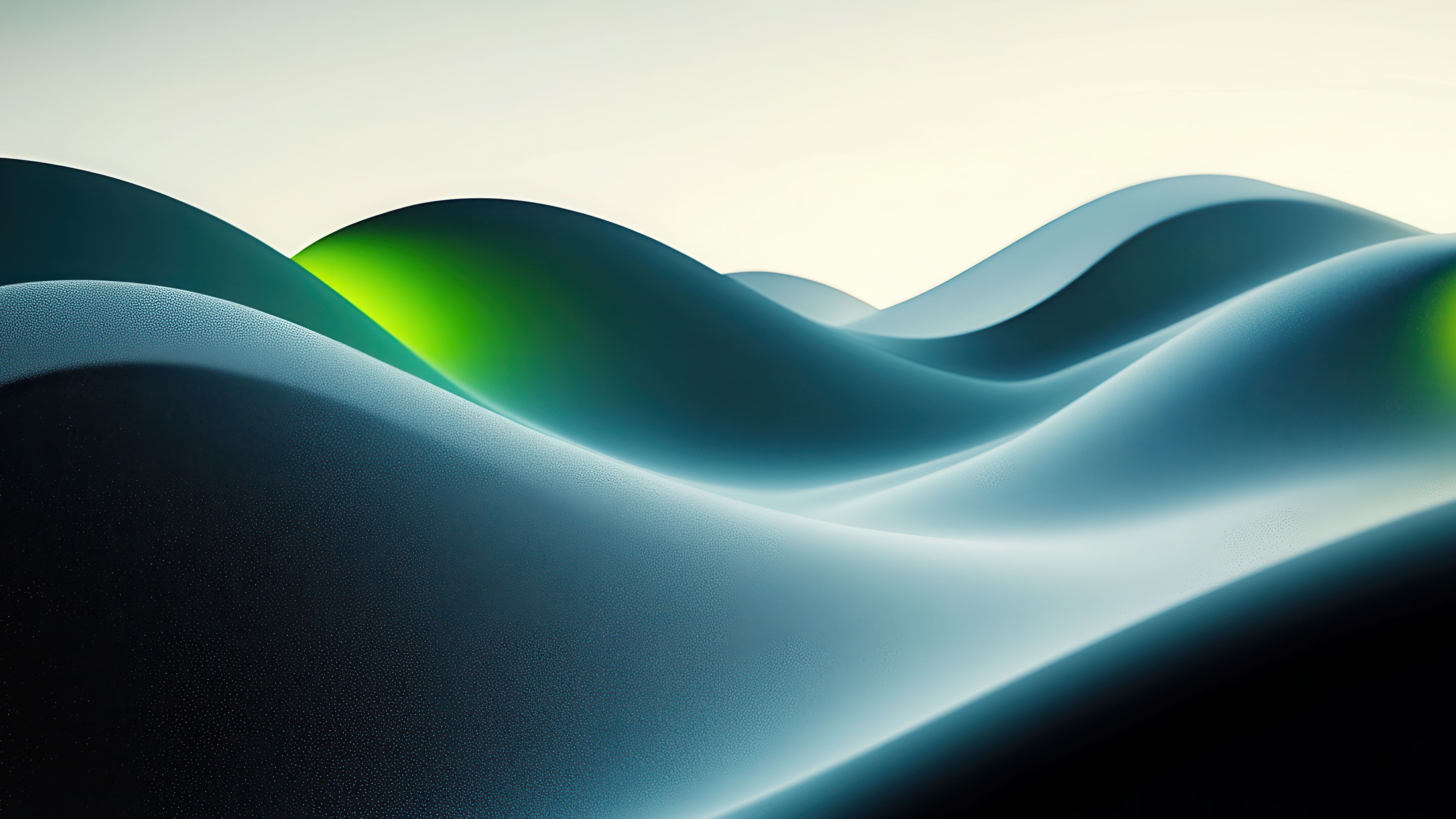 Minimalist Teal Curved Design 4K Wallpaper