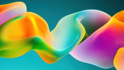 Colorful Abstract Fluid Shapes 4K Wallpaper