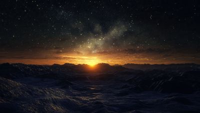 Dreamy Starry Sky 4K Wallpaper